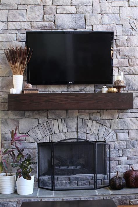 Learn how to build diy floating shelves. How To Make A Wood Mantel Shelf For A Stone Fireplace ...