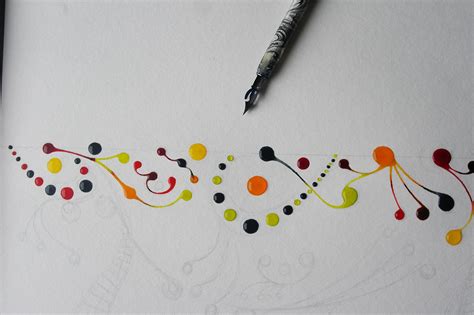 Watercolour Dotting Abstract 5 By Farbtunnel