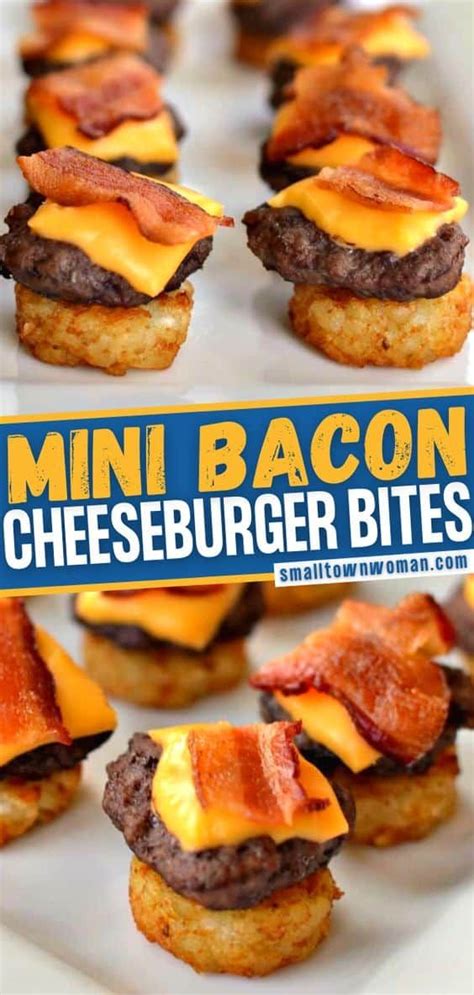 Mini Bacon Cheeseburger Bites Recipe Appetizer Bites Party Food