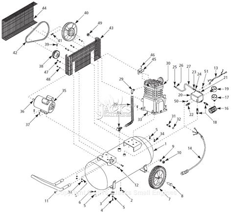 Campbell Hausfeld VX640201 Parts Diagram For Air Compressor Parts