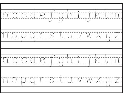 Free Printable Lowercase Alphabet Tracing Worksheets Letter Worksheets