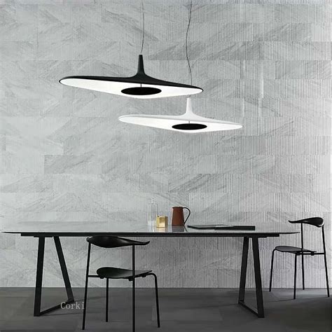 Luceplan Soleil Noir Pendant Lights Nordic Designer Led Irregular Resin Hanging Lamp For Dining