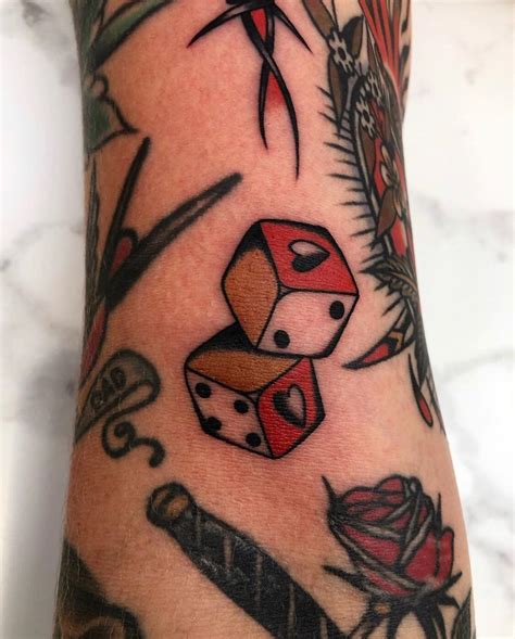 American Traditional Dice Tattoo All Shabbed Out Tutorials