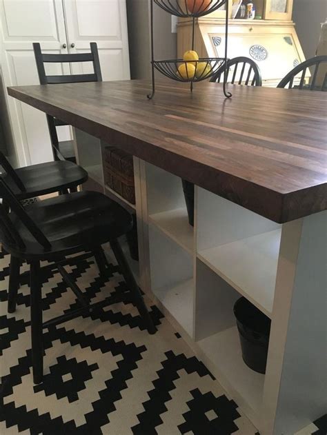 The $12 ikea hack that literally transformed my tiny kitchen. Kitchen Table Redo - Part 2 - Butcher Block IKEA Hack ...
