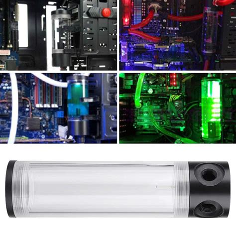 Computer Cpu Water Cooling Tank 50mm Diameter Pom Cylindrical Cooler