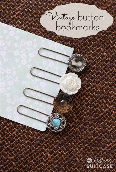 Diy Vintage Button Bookmarks 5 Minute Project My