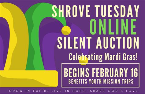 It is also known as mardi gras day or shrove day. N e graphic 2021 shrove tuesday silent auction website