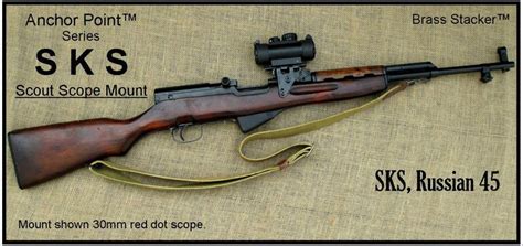 Sks See Through Scope Mount For Russian Yugoslavian And Chinese Brass