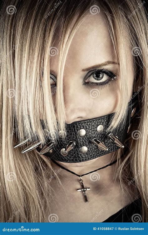 Portrait Of A Slave In Bdsm Theme Stock Photo Image