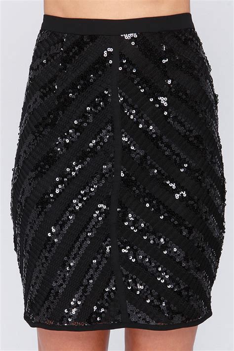 Lumier Loved And Lost Skirt Sexy Black Skirt Sequin Skirt 97 00