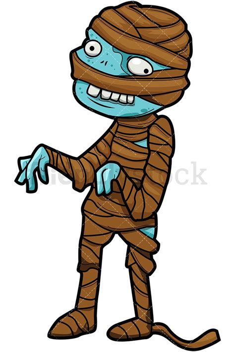 Funny Mummy Zombie Cartoon Clipart Vector Friendlystock