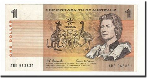 Australia 1 Dollar 1966 1972 Banknote 1966 Km37a Unc63 Ma Shops