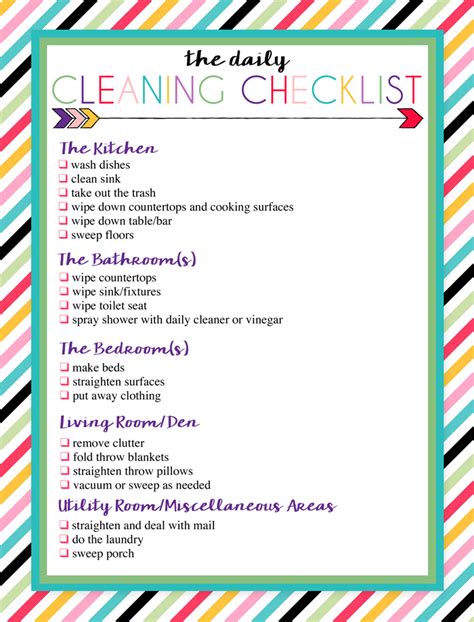 Available in numerous interesting themes, the templates . Free Printable Daily and Weekly Cleaning Lists | Weekly ...
