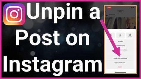 How To Unpin A Post On Instagram Youtube