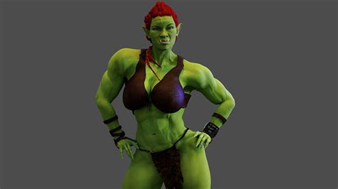 Female Orc 3d Model Animated Rigged Cgtrader