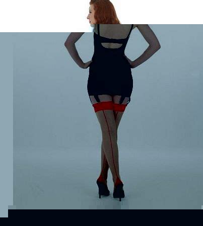 What Katie Did Retro Contrast Seamed Stockings Nylons Review Compare Prices Buy Online