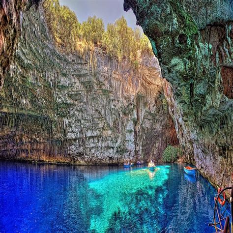 The Magnificent Lake In Melissani Cave A Unique Geological Phenomenon