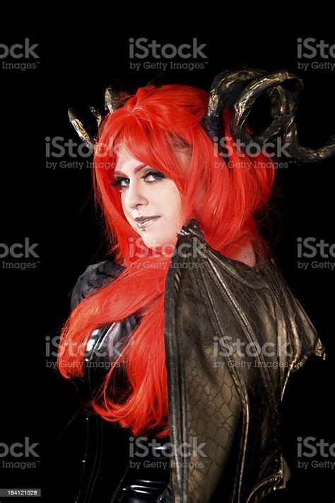 Beautiful Succubus Looking Over Shoulder Stock Photo Download Image