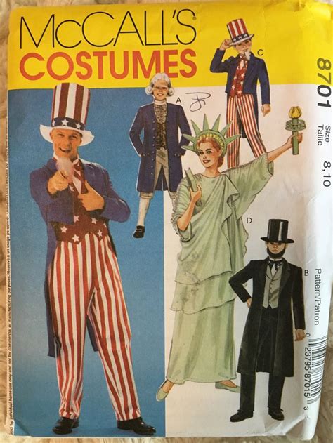 Patriotic Costume Uncle Sam Lady Liberty Presidents Washington