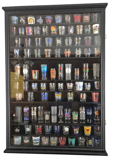 Buy Large 144 Glass Display Case Rack Solid Wood Cabinet Holder Wall