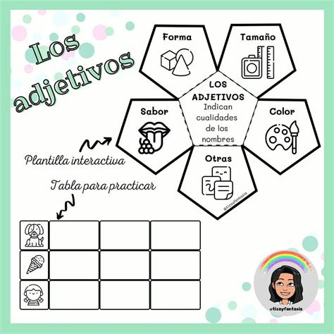 Plantilla De Los Adjetivos Adjetivos Texto Instructivo Para Niños