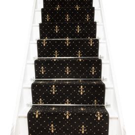 Crest Black / Gold | Stair runner carpet, Stair runner, Carpet stairs