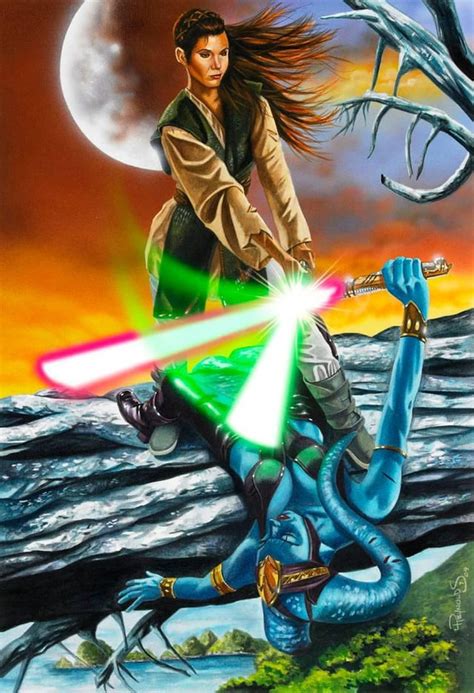 Jedi Knight Leia Organa Solo Duels Dark Jedi Alema Rar In The Jungles