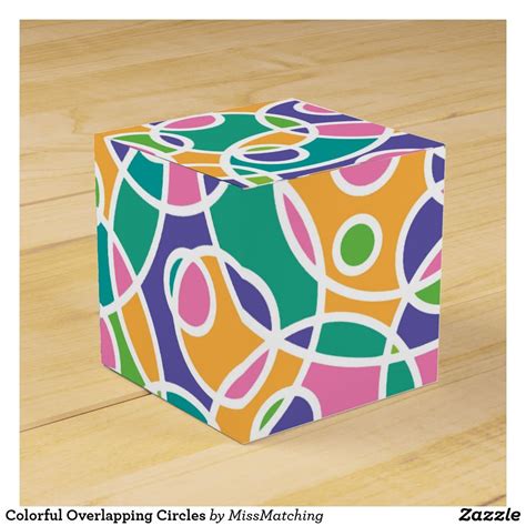 Colorful Overlapping Circles Favor Box Favor Boxes Color Favors