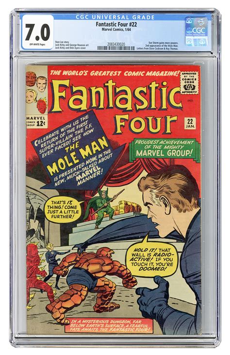Lot Detail Fantastic Four 22 Marvel Comics 1964 Cgc 70 Graded Cop