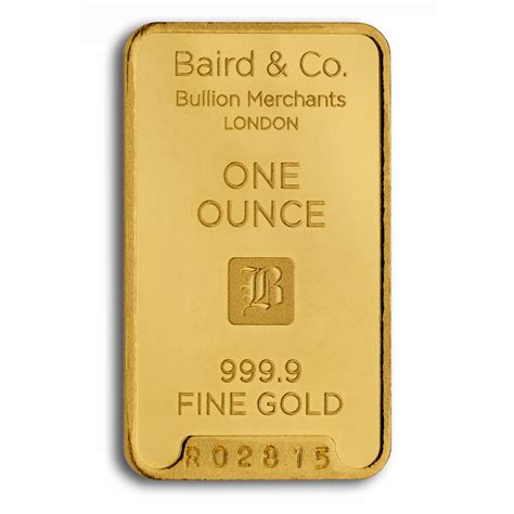 Baird And Co 1 Ounce Gold Minted Bar Bulish Gold