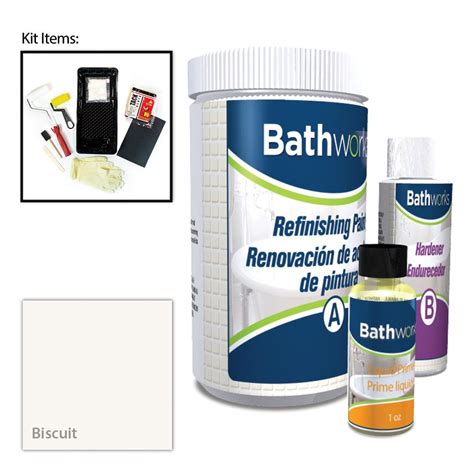 My personal experience in painting a bathtub with epoxy paint. BATHWORKS 20 oz. DIY Bathtub Refinishing Kit- Biscuit-BWK ...