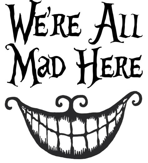 You can't buy your own item. Custom Vinyl Car Decal We're All Mad Here Smile Teeth ...