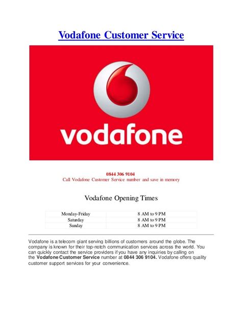 Vodafone Customer Service