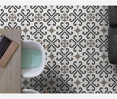 Derby Pattern Porcelain Floor Tile Roomset Bathroom Etagere Luxury