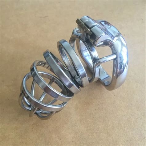 Hot Metal Cock Rings Stainless Steel Chastity Cage Sex Toys For Men