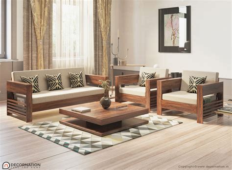 Ummed Modern Wooden Sofa Set 3 Ubicaciondepersonascdmxgobmx