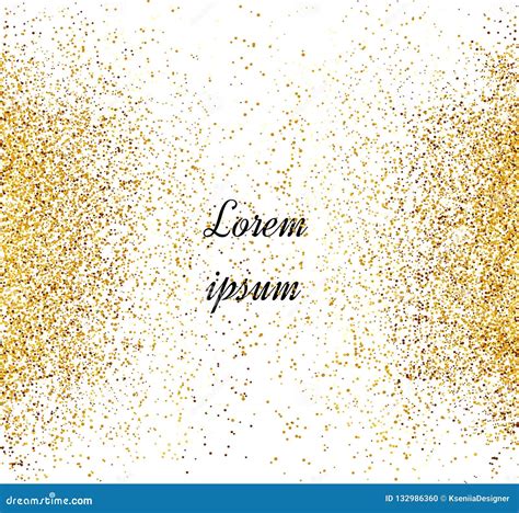 Abstract Gold Glitter Background Bright Sparkles For Card Stock