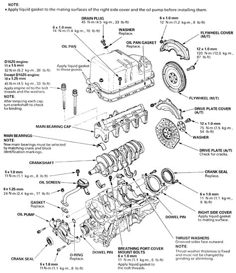 Honda Car Engine Parts Diagram