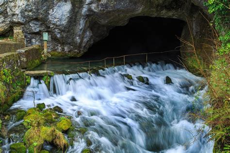 France Waterfalls Cave Moss La Fontaine De Fontestorbes Nature