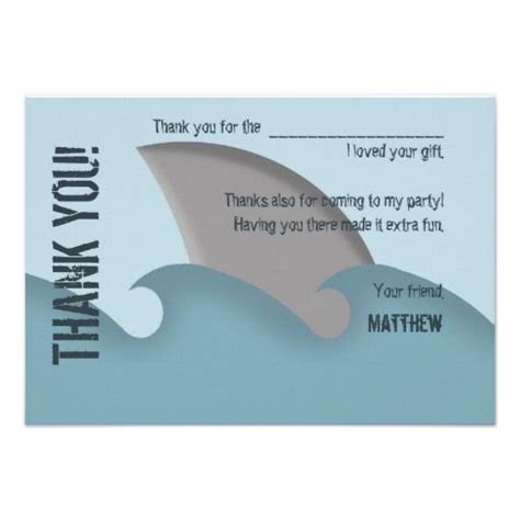 We did not find results for: Shark Fin Birthday Thank You Cards | Birthday thank you ...