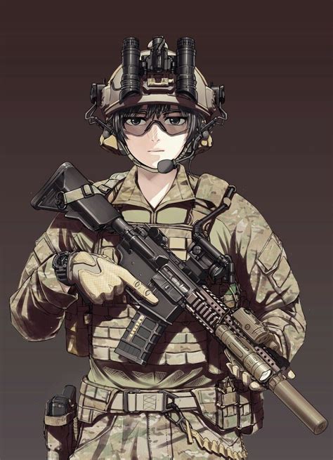 Anime Male Army Soldier