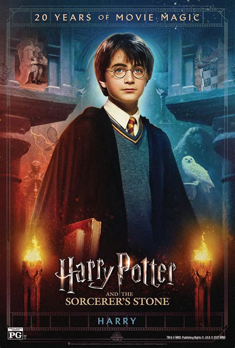 Philosophers Stone 20 Years Of Movie Magic Harry Poster Harry