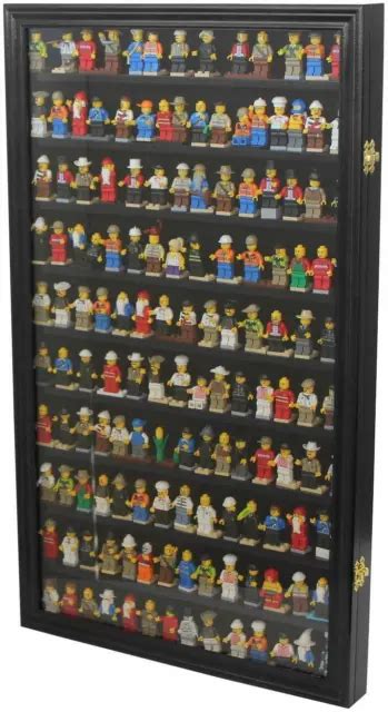Display Case Wall Cabinet Shadow Box For Minifigures Mini Figure Men