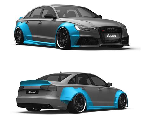 Clinched Flares Widebody Kit With Ducktail Spoiler Audi A6 Rs6 C7