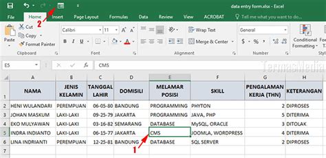 Membuat Aplikasi Data Penduduk Dengan Excel Kompas Sekolah