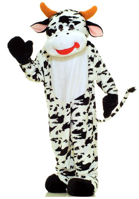 Mascot Cow Costume Farm Animal Costume Full Body Suit