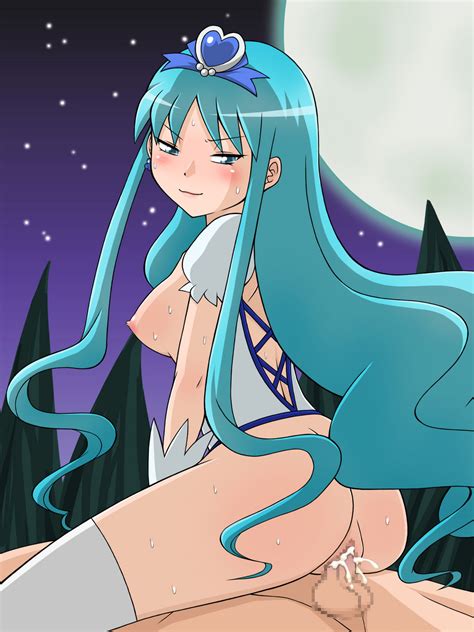 Rule 34 Aqua Eyes Ass Blush Breasts Breasts Out Censored Cowgirl
