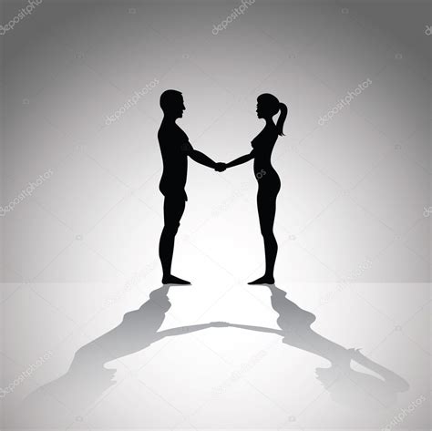 Man And Woman Holding Hands — Stock Vector © I3alda 7612178