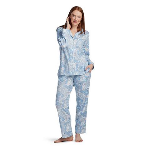 Womens Miss Elaine Essentials 2 Pc Pajama Shirt And Pajama Pant Set