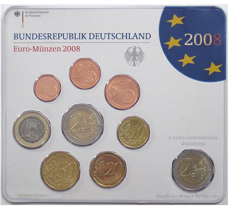 Germany Official Euro Coin Sets 2008 A D F G J Complete Brilliant